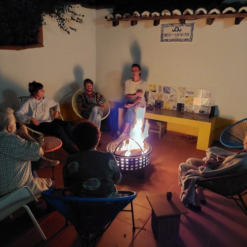 échanges musicaux au coin du feu